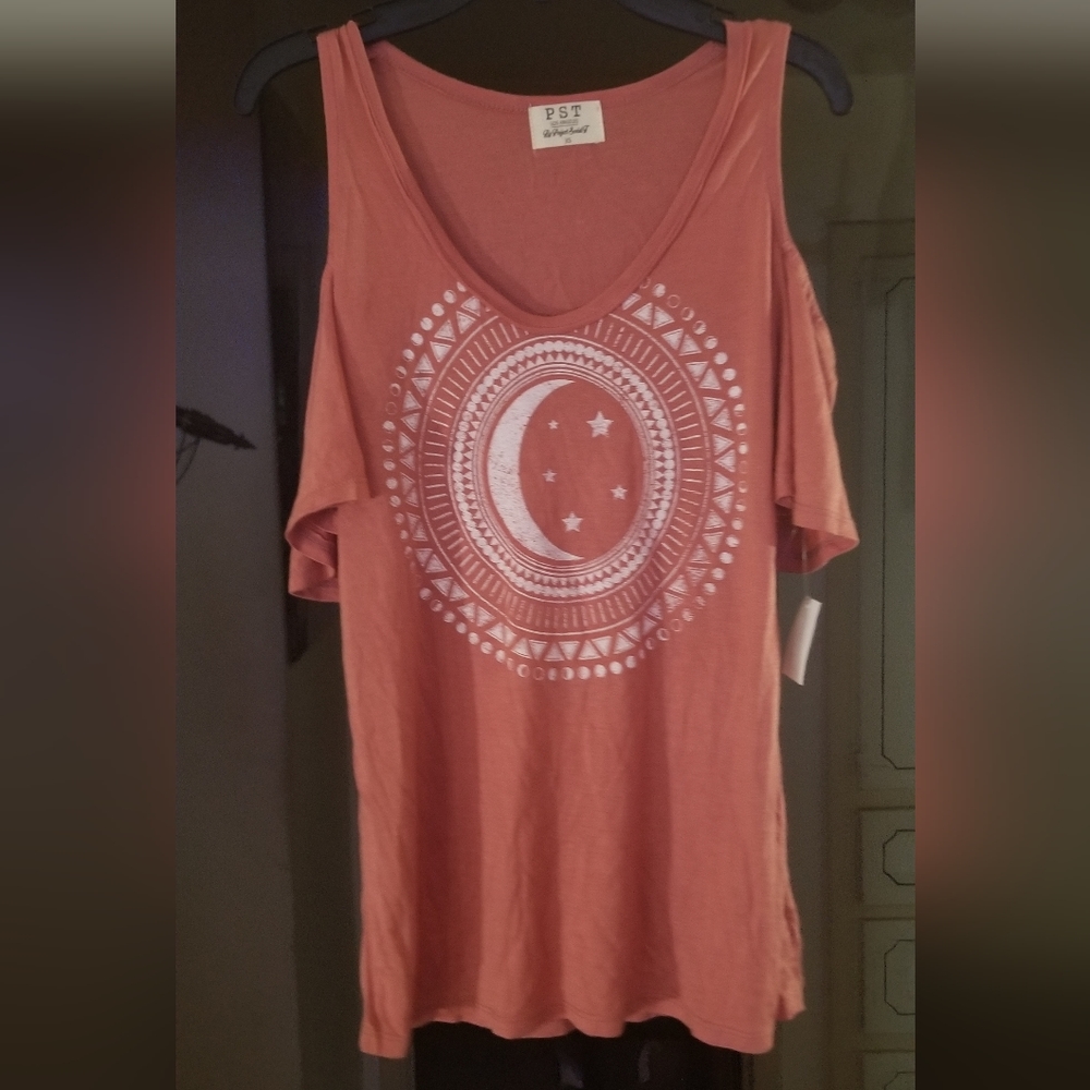 nwt pst Poject social t open shoulder graphic tee xs